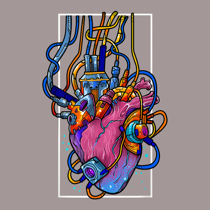 Cyborg Robot Heart Vaporwave Futuristic Cyberpunk Clothing T Shirt Vintage Hoodie by jenneyljkalasoha | Artistshot