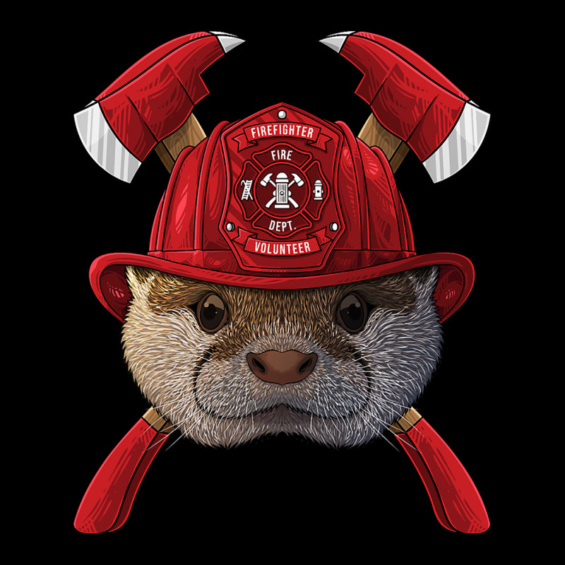 Firefighter Otter Fireman Boys Kids Fire Rescue Animal 258 Women's V-Neck T-Shirt by pester | Artistshot