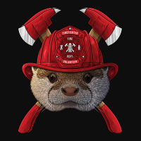 Firefighter Otter Fireman Boys Kids Fire Rescue Animal 258 Crop Top | Artistshot