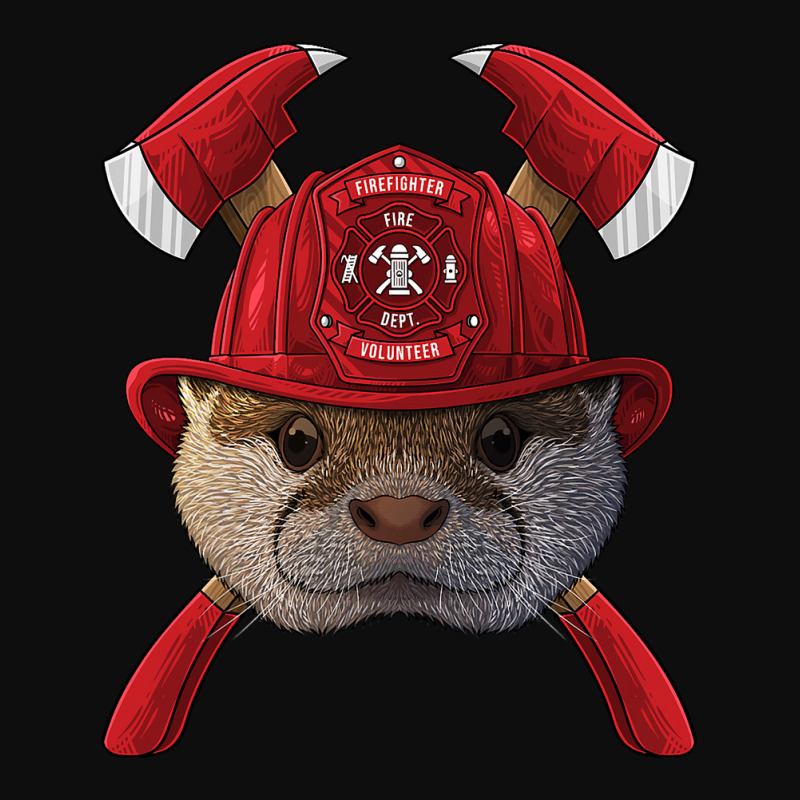 Firefighter Otter Fireman Boys Kids Fire Rescue Animal 258 Crop Top by pester | Artistshot