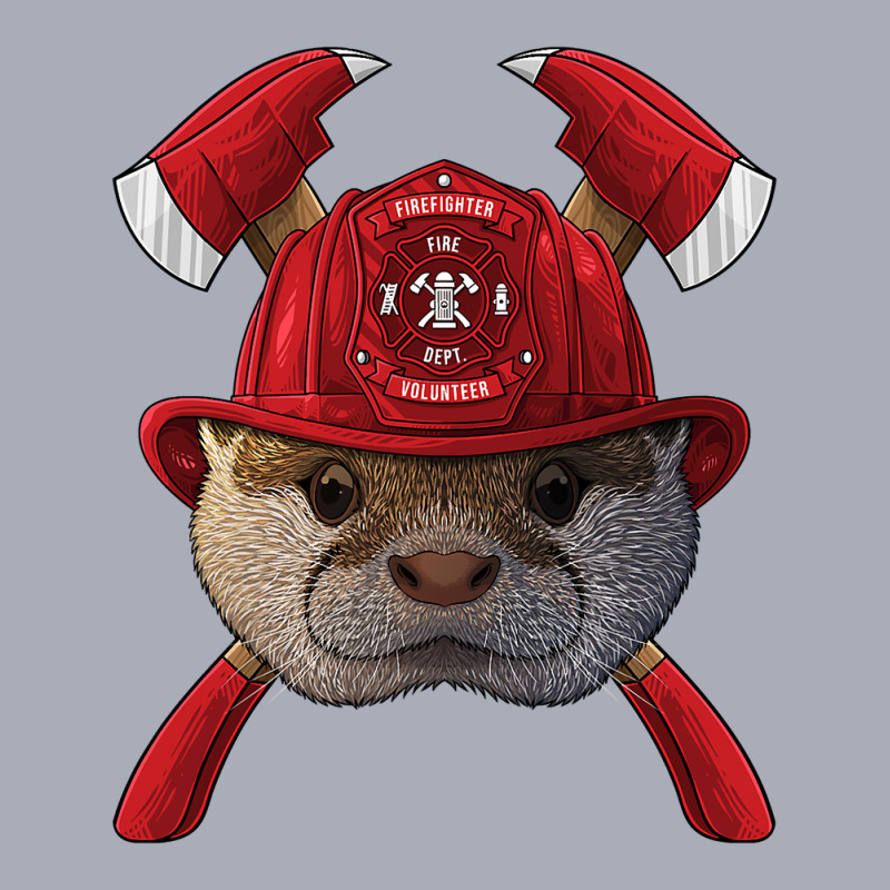 Firefighter Otter Fireman Boys Kids Fire Rescue Animal 258 Tank Dress by pester | Artistshot