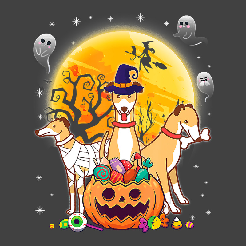 Whippets Dog Mummy Witch Moon Ghosts Happy Halloween Day 119 Vintage T-shirt | Artistshot