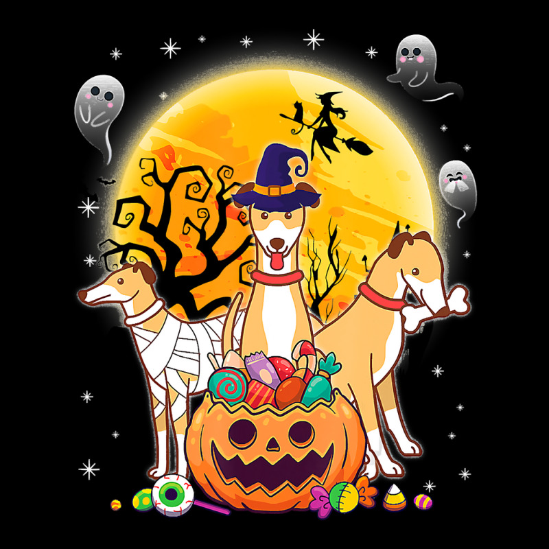 Whippets Dog Mummy Witch Moon Ghosts Happy Halloween Day 119 Fleece Short | Artistshot