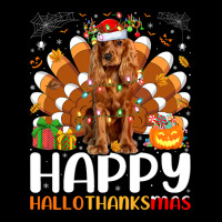 Cocker Spaniel Dog Halloween Christmas Happy Hallothanksmas Men's Long Sleeve Pajama Set | Artistshot