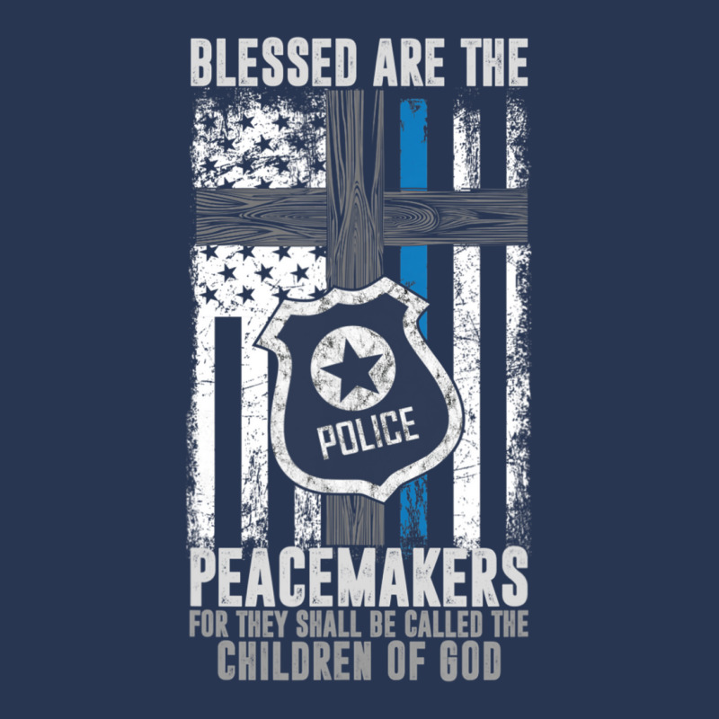 Blessed Are The Peacemakers Police Officer Blue Line Ladies Denim Jacket | Artistshot