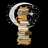 Reading By Moonlight, Books, Coffee And Cute Cat T Shirt Zipper Hoodie | Artistshot