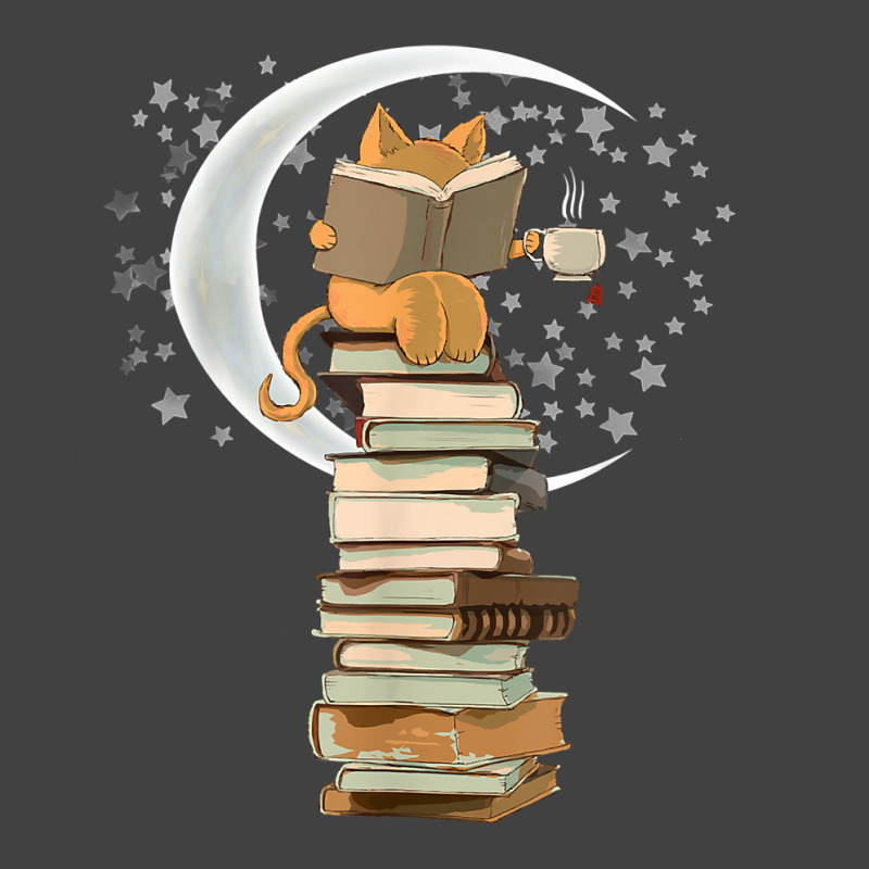 Reading By Moonlight, Books, Coffee And Cute Cat T Shirt Vintage T-shirt | Artistshot