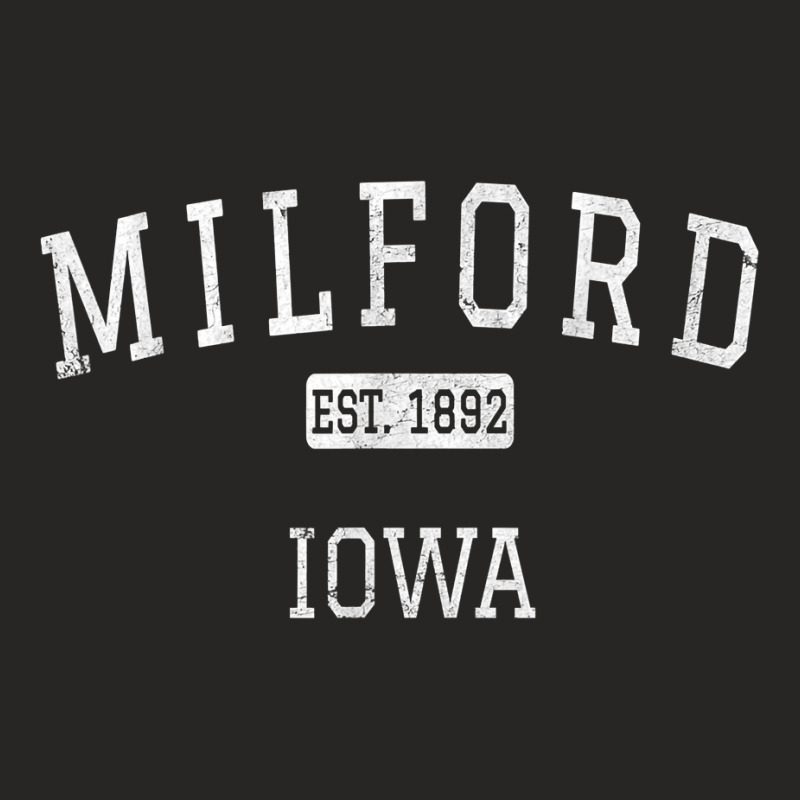 Milford Iowa Story County Ia Vintage T Shirt Ladies Fitted T-Shirt by roopeedwrich76 | Artistshot