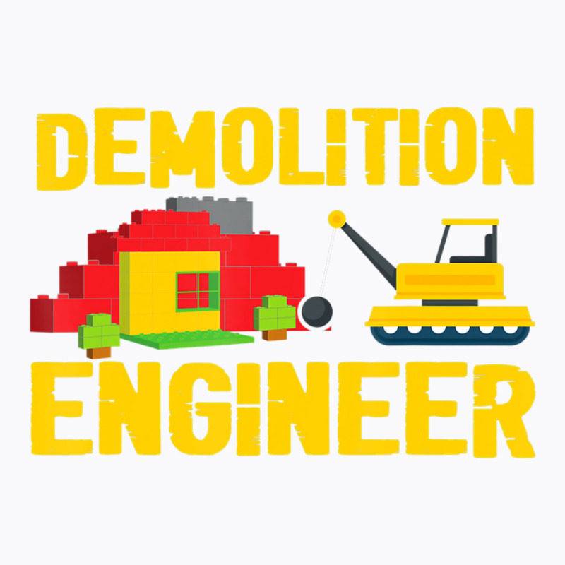 Demolition Engineer Master Builder Building Blocks Bricks T-shirt | Artistshot