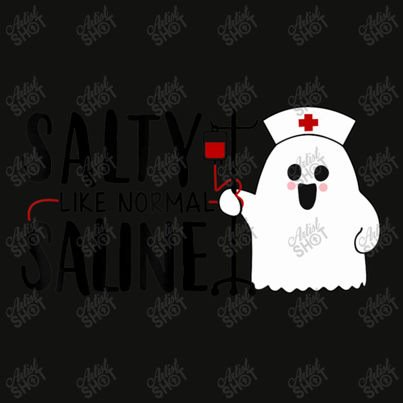 Salty Like Normal Saline Ghost Nurse Halloween Costume Scorecard Crop Tee by BuenoBloom | Artistshot