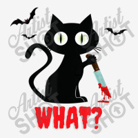 Black Cat With Knife Halloween Adjustable Cap | Artistshot