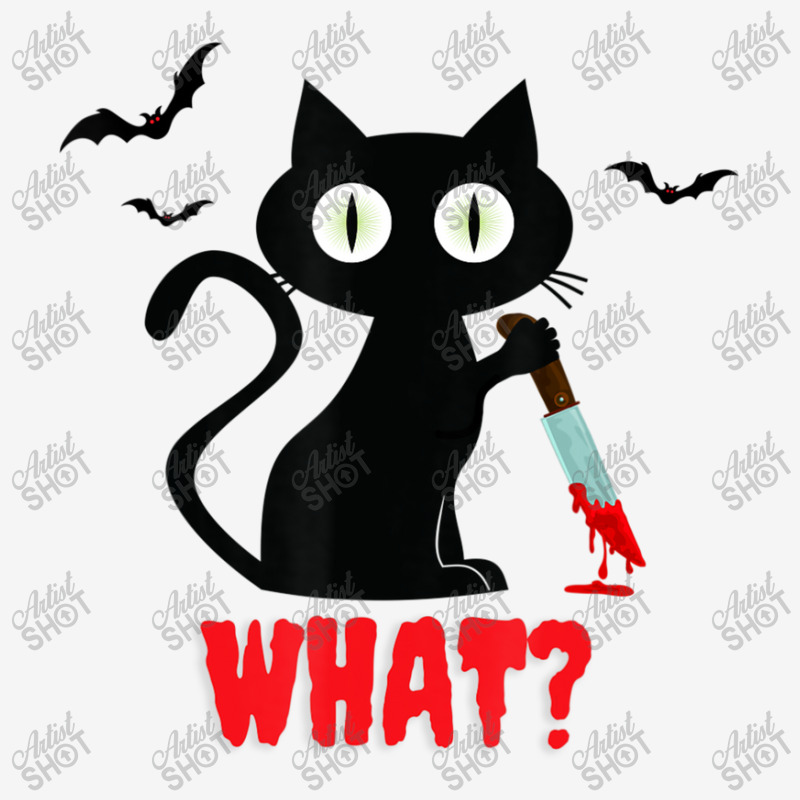 Black Cat With Knife Halloween Classic T-shirt by BuenoBloom | Artistshot