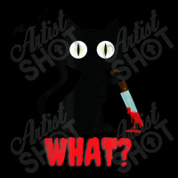 Black Cat With Knife Halloween Cropped Sweater | Artistshot