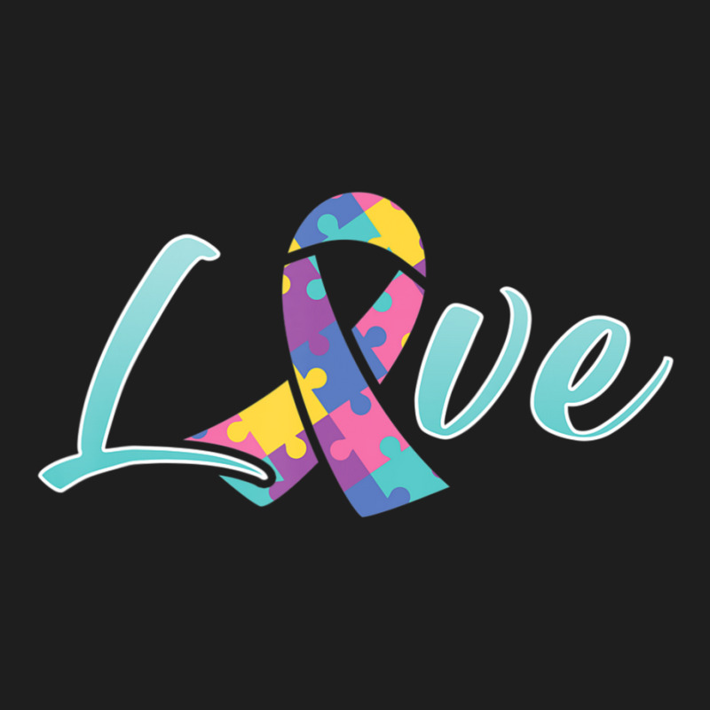 Love Autism Ribbon Autistic Awareness Support Special Needs Classic T-shirt | Artistshot