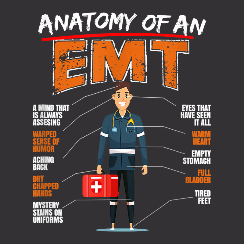 Anatomy Of Emt Ems Emergency Medical Technician Health Care T Shirt Vintage Hoodie | Artistshot