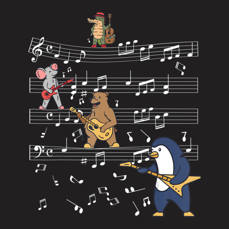 Music Sheet Musicians Animals For Children T-shirt | Artistshot