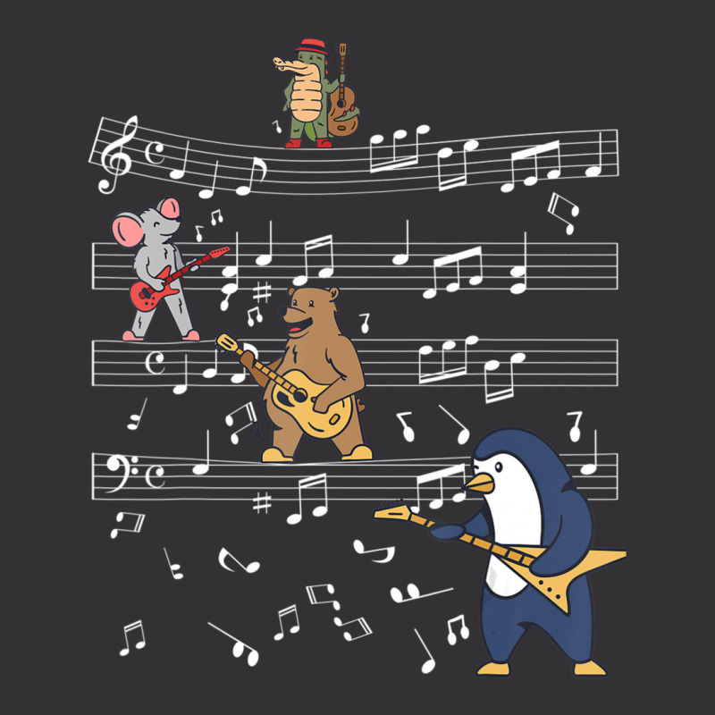 Music Sheet Musicians Animals For Children Vintage Short | Artistshot