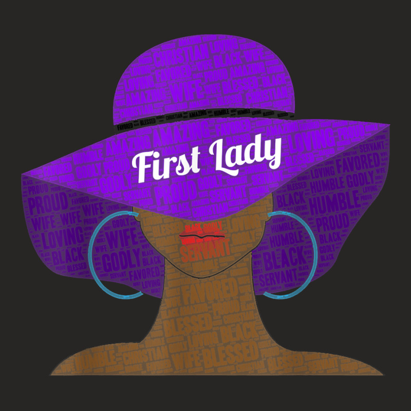 First Lady Pastor's Wife Church Hat Art T Shirt Ladies Fitted T-Shirt by deleonnylorindg | Artistshot