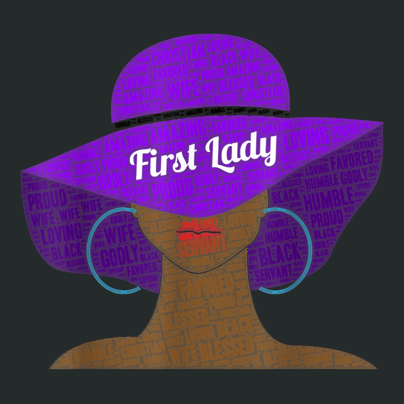 First Lady Pastor's Wife Church Hat Art T Shirt Women's Triblend Scoop T-shirt by deleonnylorindg | Artistshot