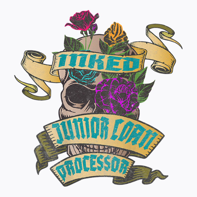 Junior Loan Processor Inked Skull Tattoo Backside Design T Shirt T-shirt | Artistshot