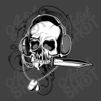 Skull Headphone Knife Dog Tag Costume Cool Halloween Vintage T-shirt | Artistshot