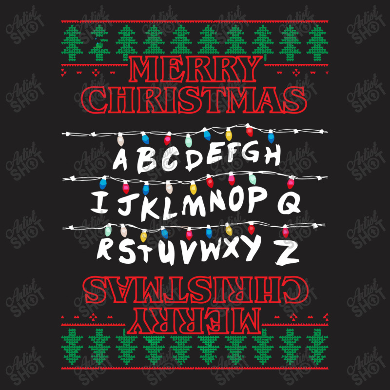 Merry Christmas Lights Knit T-shirt | Artistshot