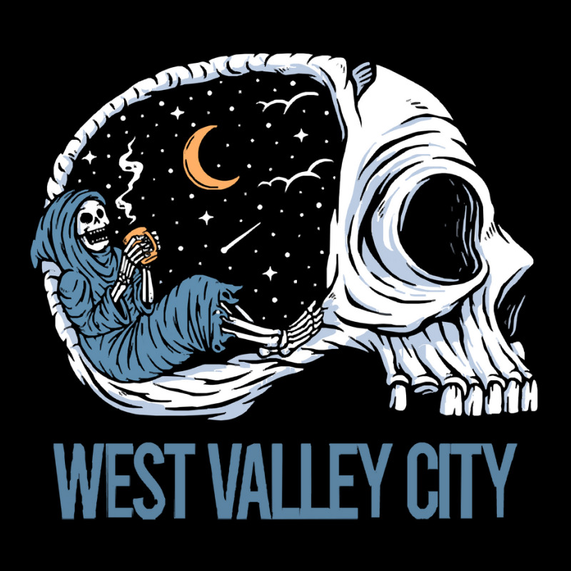 West Valley City T  Shirt Chilling Skeleton West Valley City T  Shirt V-neck Tee | Artistshot