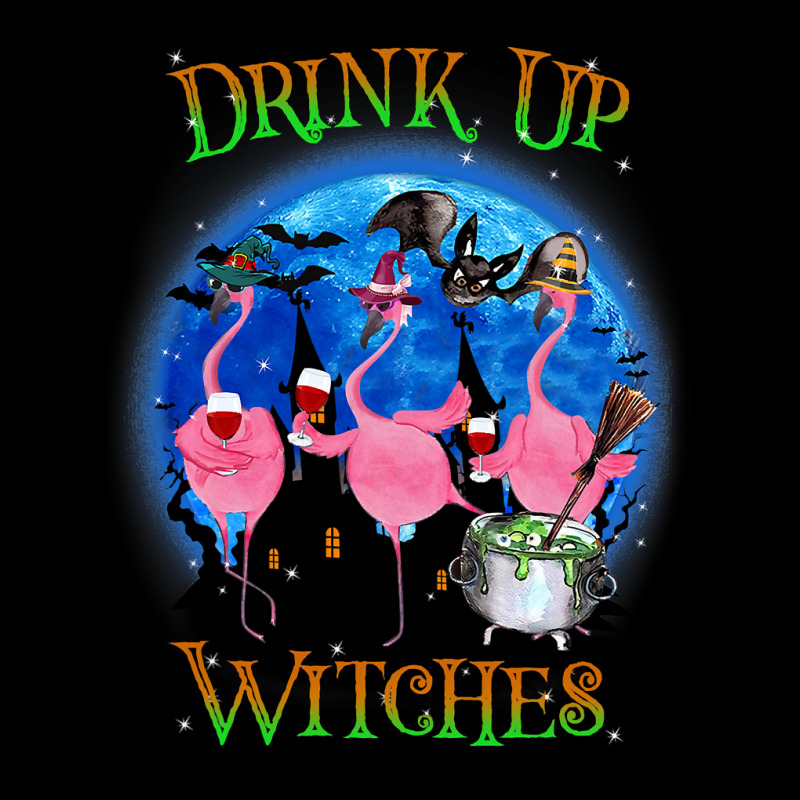 Flamingo Tropical Drink Up Witches Flamingo Witch Vibes Halloween Cost Long Sleeve Shirts by pester | Artistshot