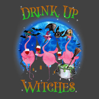 Flamingo Tropical Drink Up Witches Flamingo Witch Vibes Halloween Cost Vintage T-shirt | Artistshot