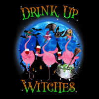 Flamingo Tropical Drink Up Witches Flamingo Witch Vibes Halloween Cost Fleece Short | Artistshot