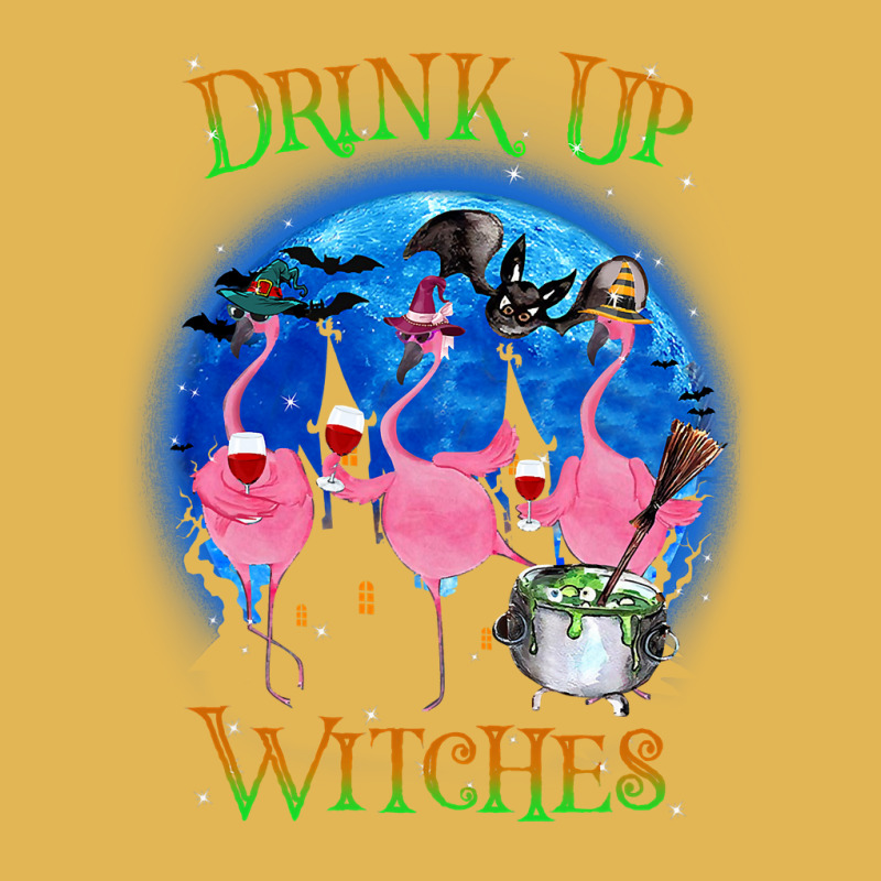 Flamingo Tropical Drink Up Witches Flamingo Witch Vibes Halloween Cost Vintage Hoodie And Short Set by pester | Artistshot