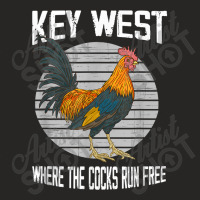 Key West Florida Where The Cocks Run Free Ladies Fitted T-shirt | Artistshot