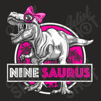 I'm Nine Saurus 9 Yrs Old T-rex For Girls 9th Birthday Gift Day Gifts Ladies Fitted T-shirt | Artistshot