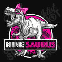 I'm Nine Saurus 9 Yrs Old T-rex For Girls 9th Birthday Gift Day Gifts Crop Top | Artistshot