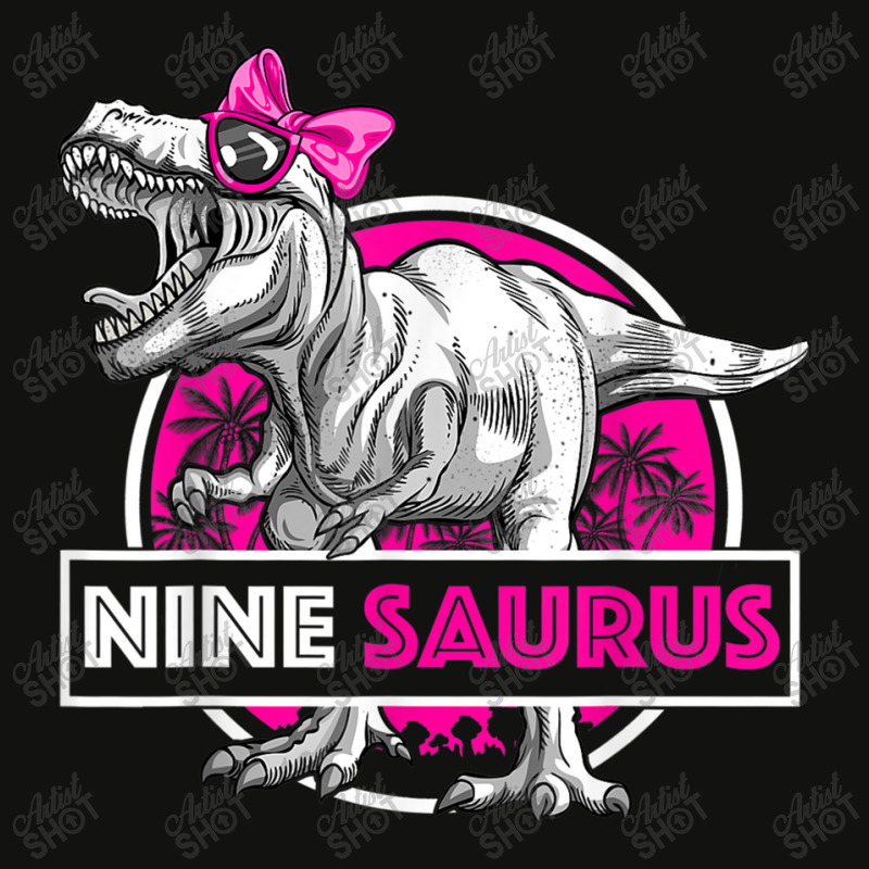 I'm Nine Saurus 9 Yrs Old T-rex For Girls 9th Birthday Gift Day Gifts Scorecard Crop Tee by JazmineDesign | Artistshot