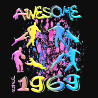 Awesome Since 1969. Agility Dog Training Graffiti Design T Shirt Crop Top | Artistshot