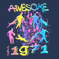 Awesome Since 1971. Agility Dog Training Graffiti Design T Shirt Ladies Denim Jacket | Artistshot