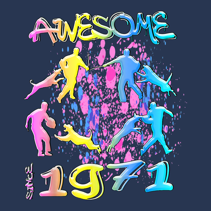 Awesome Since 1971. Agility Dog Training Graffiti Design T Shirt Ladies Denim Jacket by sowleomballoucgp | Artistshot