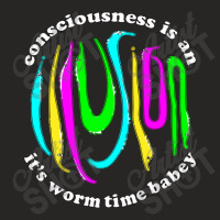 Consciousness Is An Illusion Fuzzy Worm On A String Ladies Fitted T-shirt | Artistshot