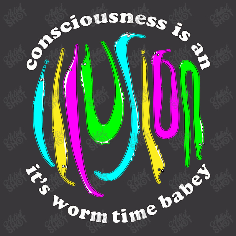 Consciousness Is An Illusion Fuzzy Worm On A String Ladies Curvy T-Shirt by bclnoah | Artistshot