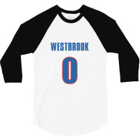 Russell Westbrook 0 Jersey 3/4 Sleeve Shirt | Artistshot