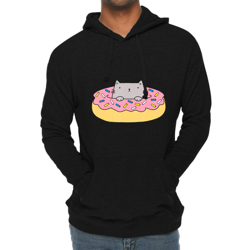 Donut Cat Lightweight Hoodie | Artistshot