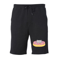 Donut Cat Fleece Short | Artistshot