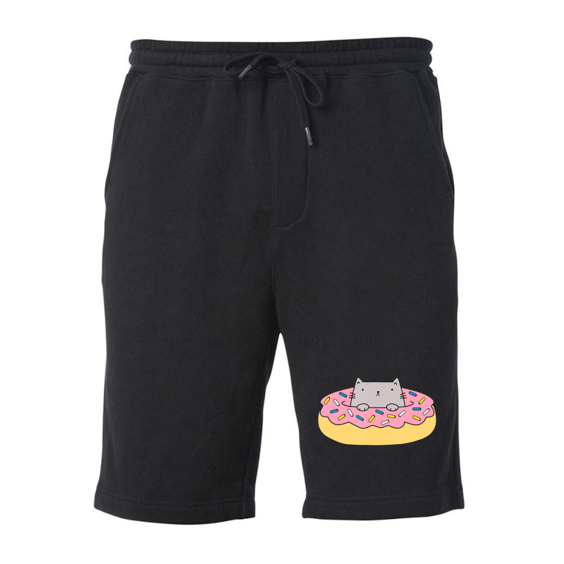 Donut Cat Fleece Short | Artistshot