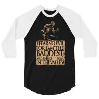 I Fear No Evil For I Am The Baddest Crusader Knights Templar T Shirt 3/4 Sleeve Shirt | Artistshot