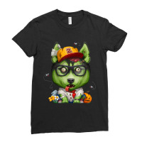 Siberian Husky Zombie Halloween Ladies Fitted T-shirt | Artistshot