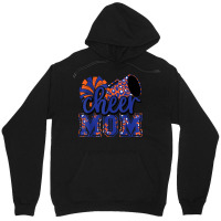 Cheer Mom Blue Orange Leopard Cheer Poms & Megaphone Mens Womens Unisex Hoodie | Artistshot