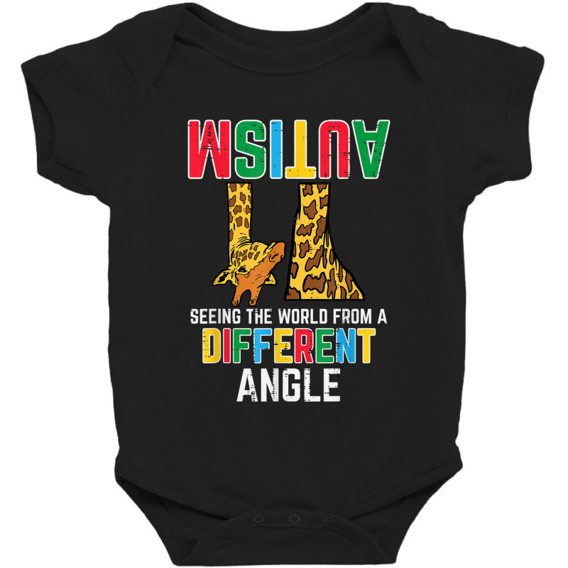 Giraffe Autism Seeing World Different Angle Awareness Kids T Shirt Baby Bodysuit by RoyalStore | Artistshot