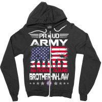 Proud Army National Guard Brother In Law Veterans Day T Shirt Zipper Hoodie | Artistshot