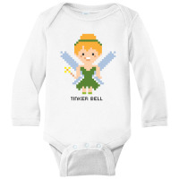 Tinker Bell Pixel Character Long Sleeve Baby Bodysuit | Artistshot